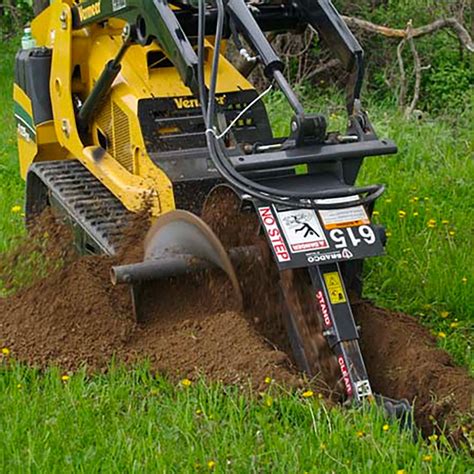 how to use a skid steer trencher|trencher attachments for skid steer.